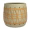 Hello Honey® 9" Green Stoneware Planter with Woven Design